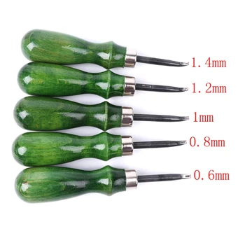 

1 Set Leather Edge Skiving Beveling Wooden Handle Craft DIY Cutting Tool Kit For DIY leather manual cutting edge M12