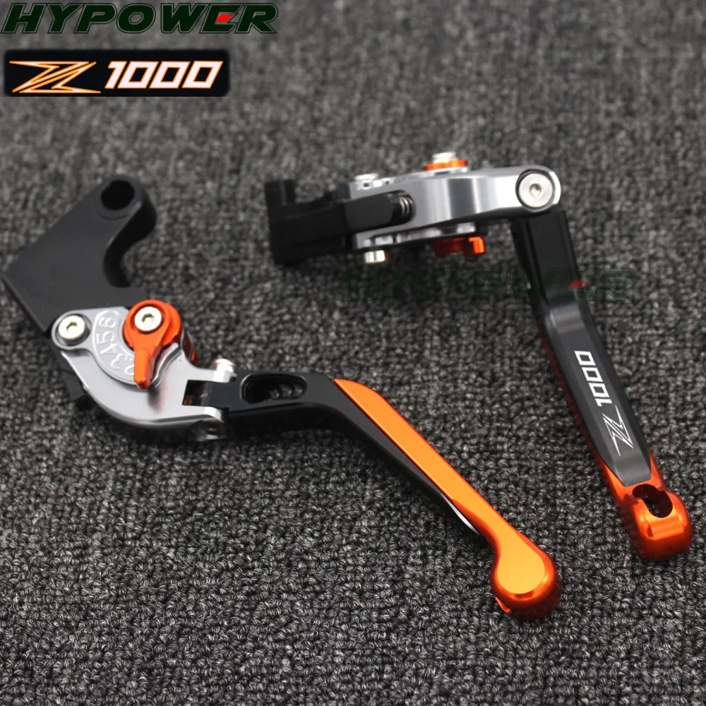 

Orange+Titanium Folding CNC Motorcycle Brake Clutch Levers For kawasaki Z1000 2007 2008 2009 2010 2011 2012 2013 2014 2015 2016