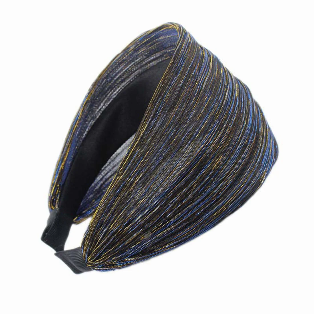 

Girls Vintage Wide Headband Colored Ultra-Wide Hair Hoop Ruched Stretchy Beach Turban Hair Accessories