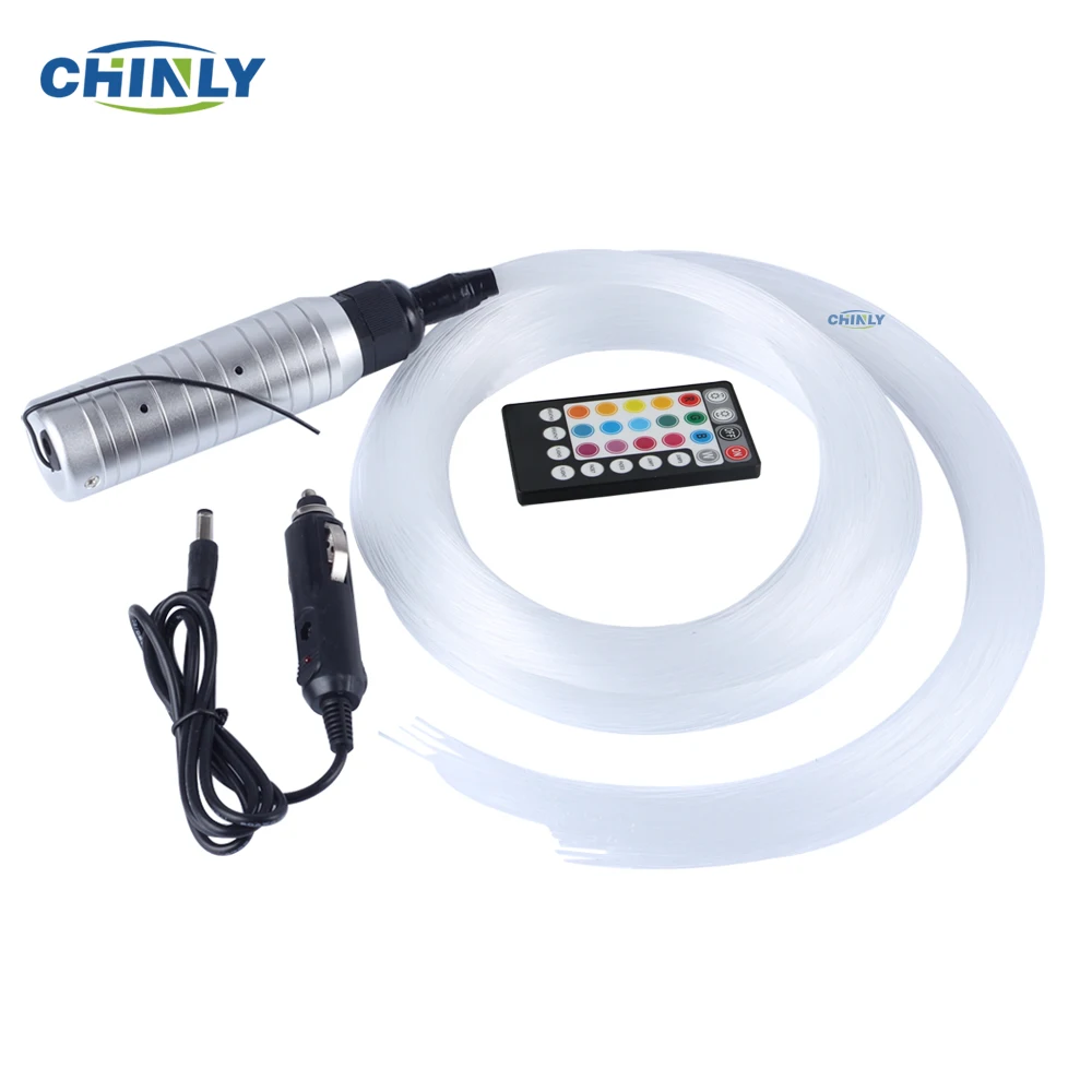 

LED plastic Fiber Optic Star Ceiling Light 6W RGB RF Remote Control 2m 0.75mm Fiber Optic Cable