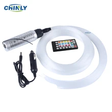 LED plastic Fiber Optic Star Ceiling Light 6W RGB RF Remote Control 2m 0.75mm Fiber Optic Cable white light interferometric fiber optic sensors