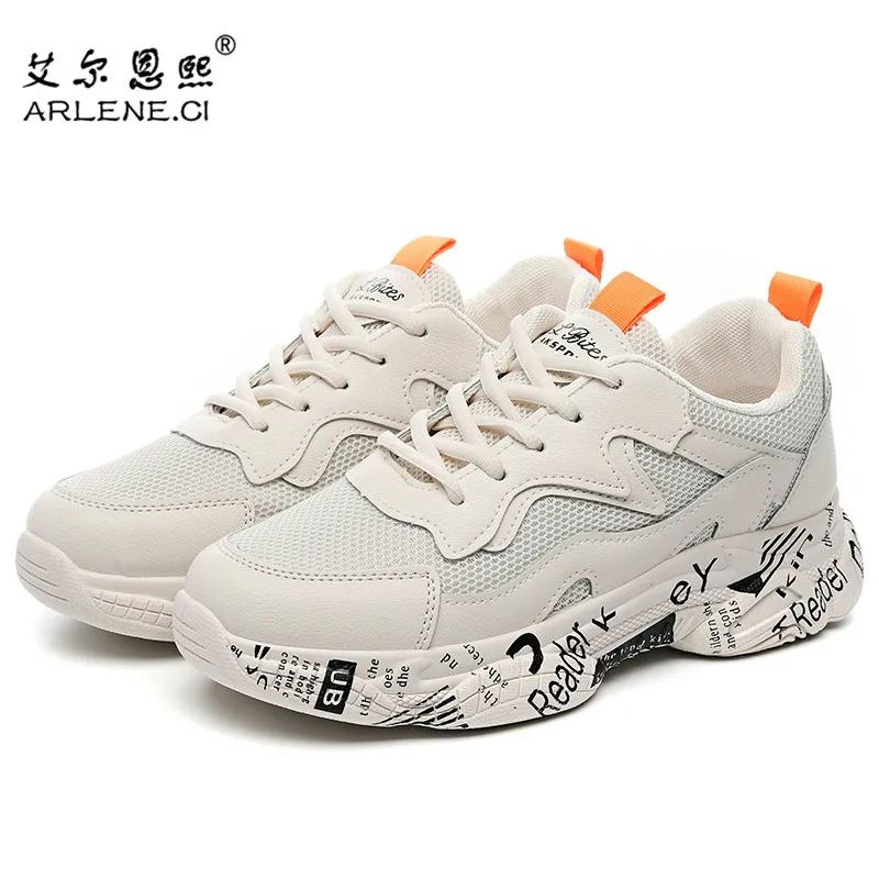 

2019 Original New Arrival Brand Women Vulcanized Shoes Sapatilha Feminina Lace Up Casual Shoes Comfortable Thick Sole Sneakers