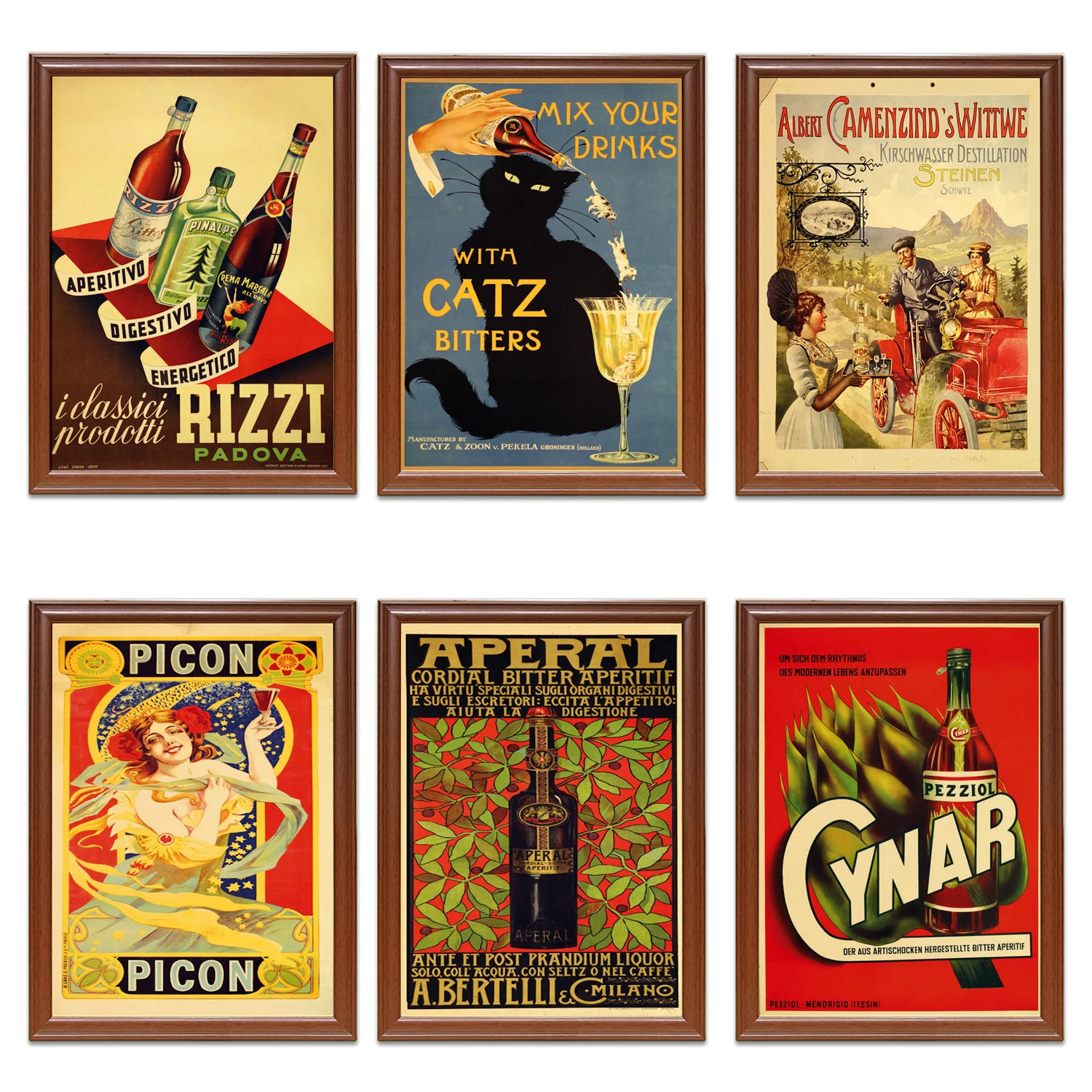 Винтажные 1900s напитки алкоголики алкогольные рекламные плакаты Синар-педзиол классические картины на холсте наклейки на стену домашний Декор подарок