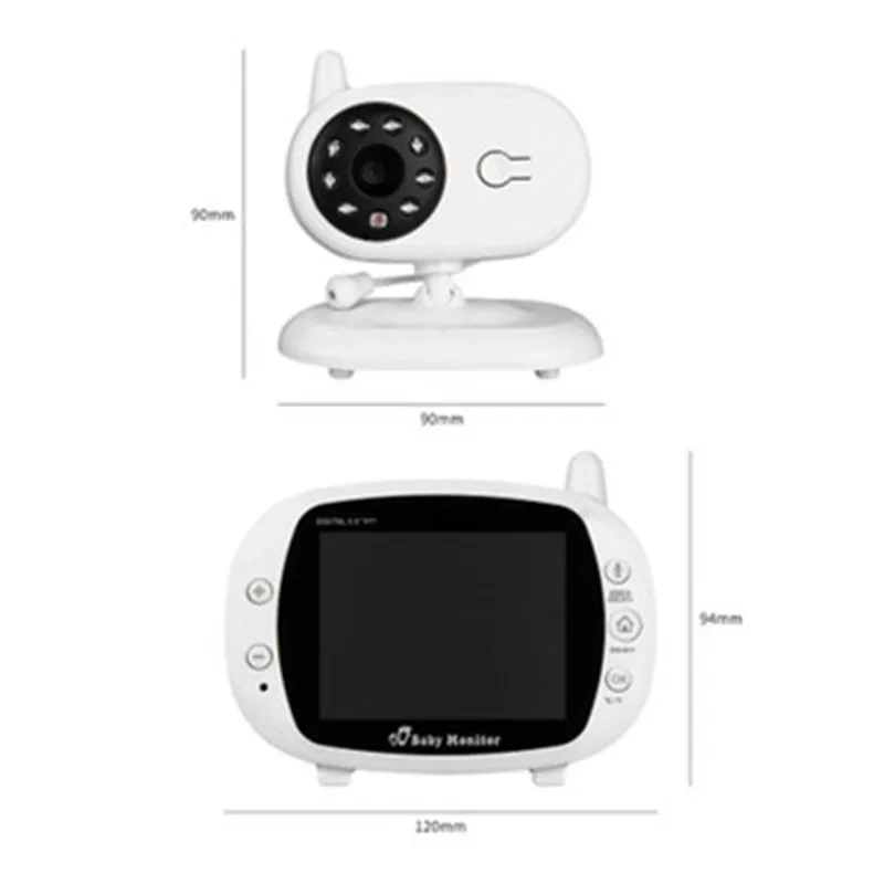 ЖК-дисплей 3,5 беспроводной аудио видео детский спальный монитор портативный инфракрасный светодиодный безопасности Детская камера детская рация няня