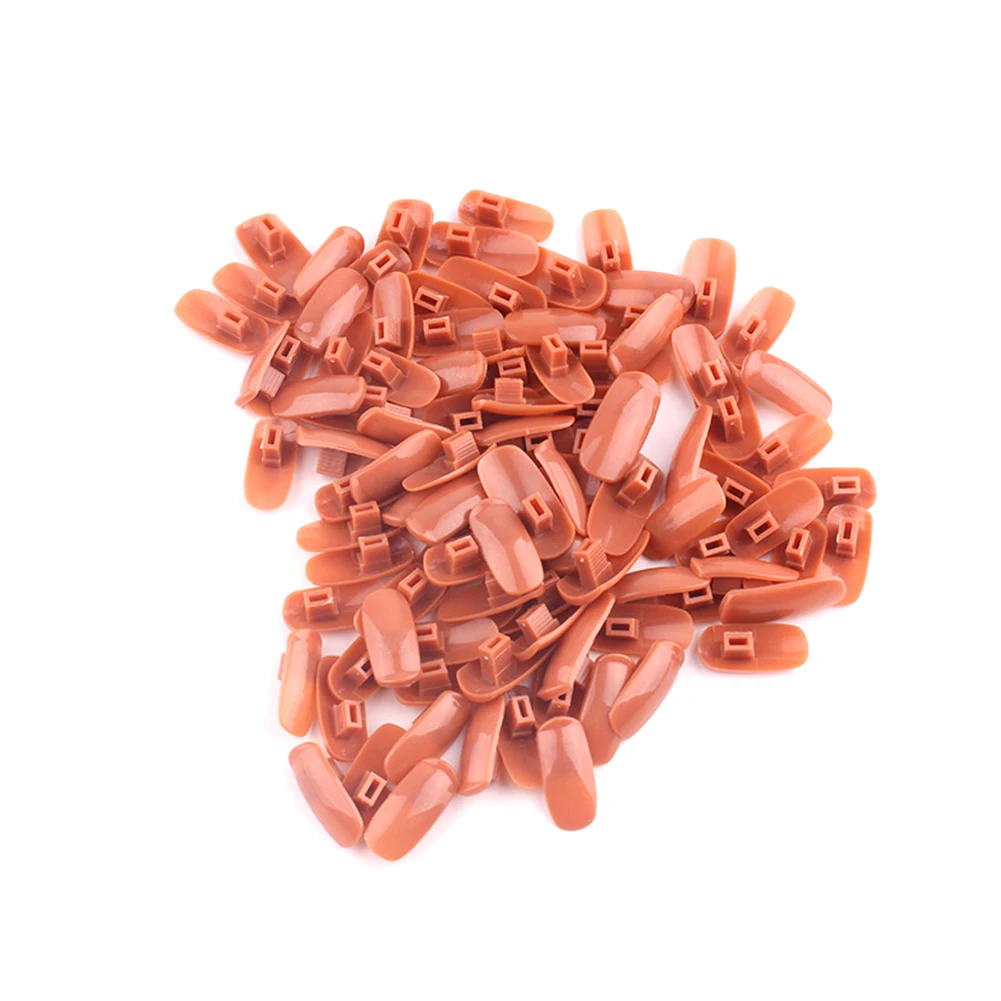 

100Pcs Eco-friendly Trainer Adjustable Salon Hand Practice False Nails Full Cover Training Makeup Tool Reusable Art Finger Tips