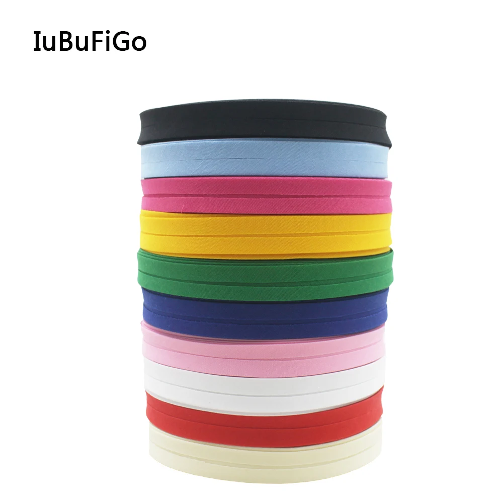 

Polyester/Cotton 12mm T/C Bias Tape Bias Binding Fold Ribbon Solid Color For DIY Garment Sewing And Trimming