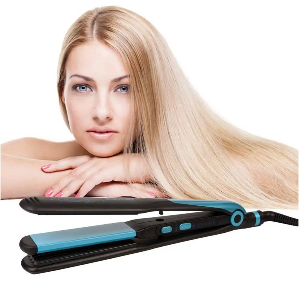 

Electric Hair Straightener Curler Dual Use Portable 5-Gear Adjustable Straight Curl Hair Stick Fast DIY Hairstyle Styling Tool