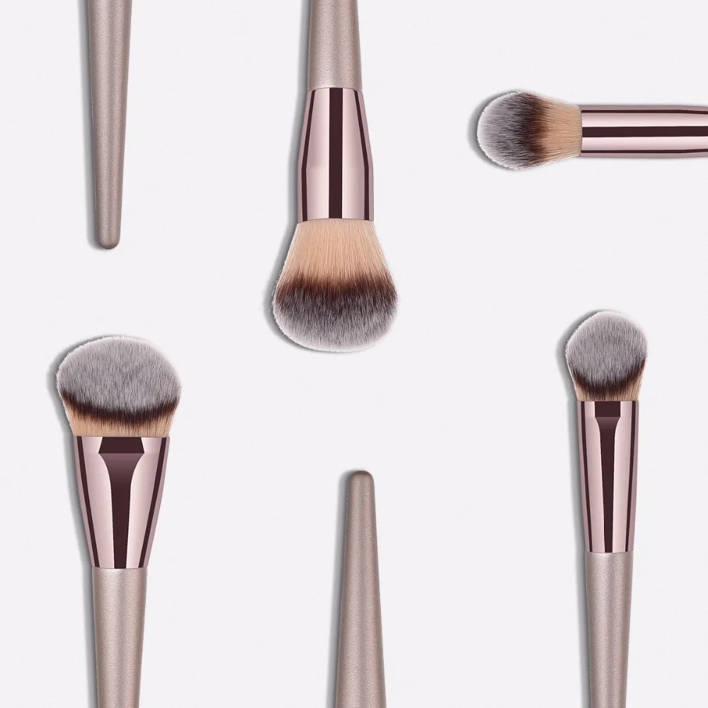 

Ennke 4pcs professional makeup brushes luxury champagne wood handle makeup brushes facial profile painting cosmetic tools