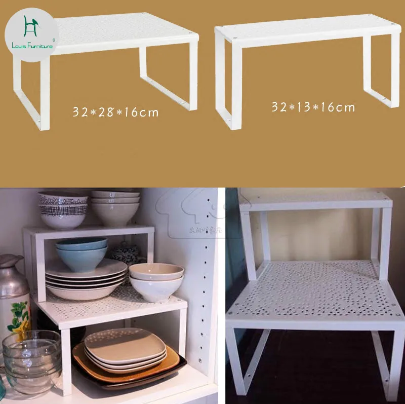 

Louis Fashion Shelf Kitchen Bathroom Living Room Desktop Storage Rack Bowl Tray