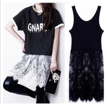 Топ без рукавов женское нижнее белье круглый воротник открытый вид сексуальные топы Длинные Кружева с внутренней одеждой платье с нарядным лифом