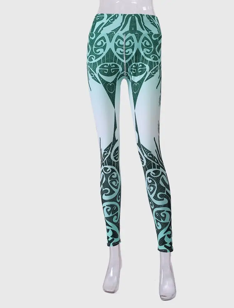Women High Waist Yoga Pants Legging Printing Push Up Slim Woman Pant Leggings For Fitness Legency Spor Tayt Polyester Tracksuits      