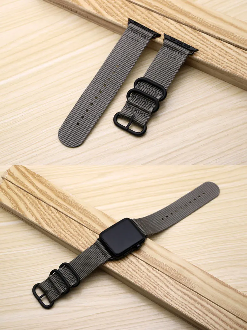 Bracelet à boucle en nylon tissé pour apple watch, 44mm 40mm 42mm 38mm, pour iwatch série SE/6/5/4/3/2/1