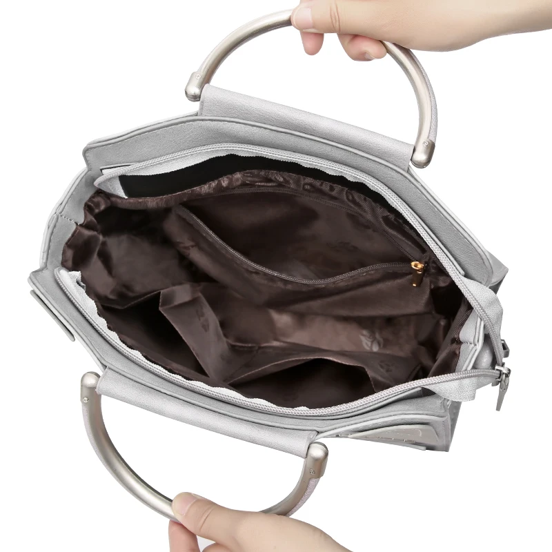 YBYT бренд новые Лоскутные Повседневные сумки в заклепках женская сумка для покупок горячая Распродажа дамские модные сумки через плечо