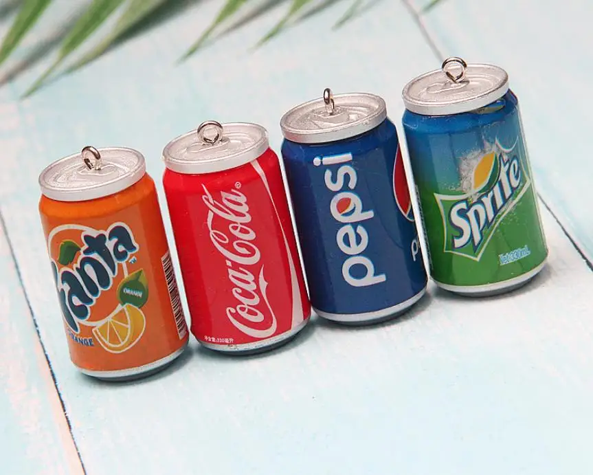

Kawaii 3D Simulation Cans Miniature Bottle plastic Craft Cabochons Korean ,Earrings necklace pendant accessories