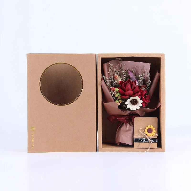 

Great Moon Retro Series Dried Flower Bouquet Gift Box Mother's Day Gift Home Soft Dress Dried Flowers Garden Decoration