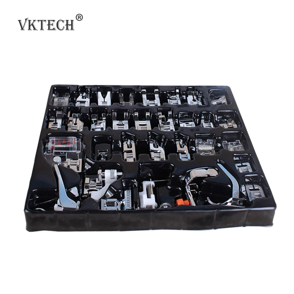 

32pcs Mini Domestic Sewing Machine Presser Foot Feet Braiding Blind Stitch Darning Set for Brother Singer Janome Presser Feet