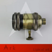 6 шт. led E27/E26 алюминиевый бронзовый держатель для лампы, электрический светильник, Цоколь для лампы, адаптер, бронзовая цветная ручка, переключатель