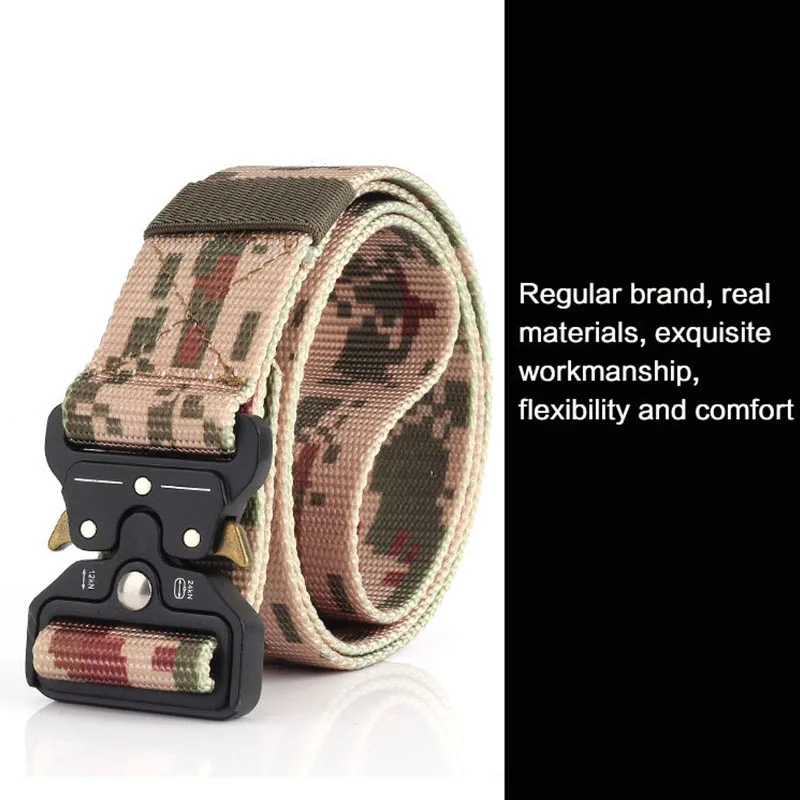 

High Quality Men Durable Portable Nylon Military Tactical Paintball Army Belt Outdoor Sports Hunting Training Equipment