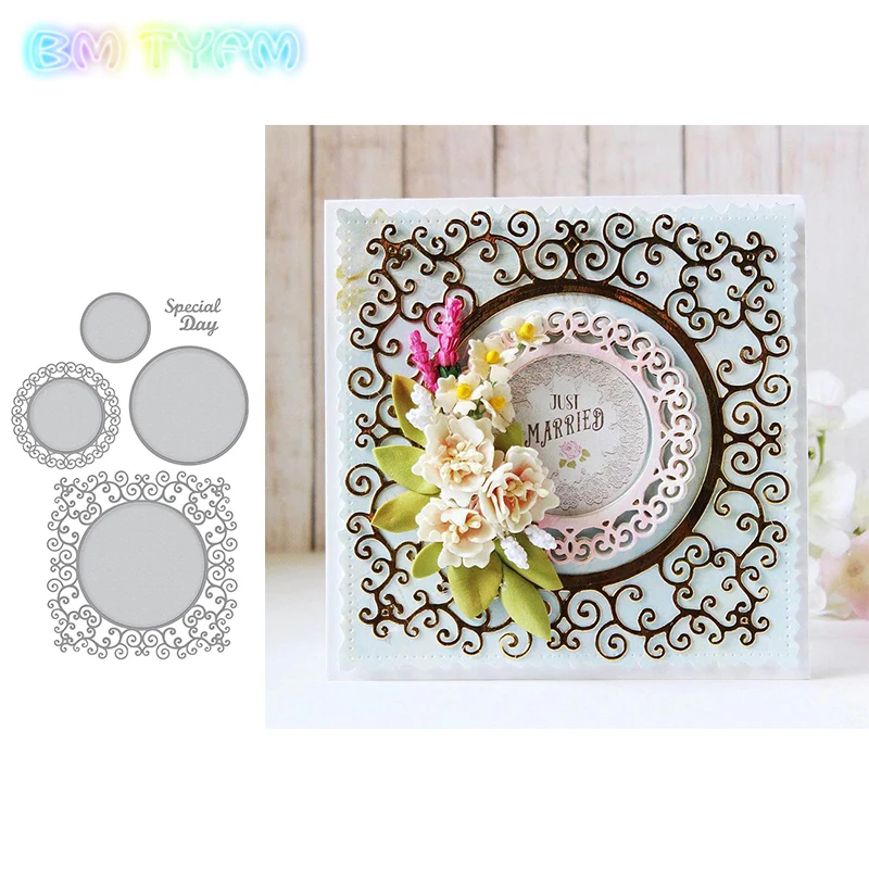 

New Flower Decoration Frames Metal Cutting Dies Stencils for DIY Scrapbooking/photo album Decorative Embossing DIY Paper Card