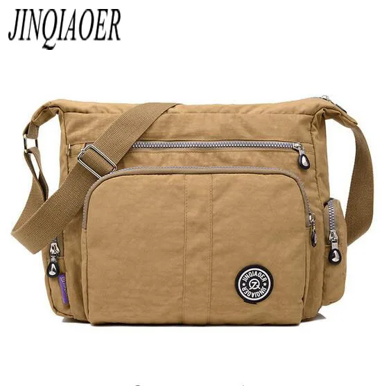 

JINQIAOER 2017 Waterproof Nylon Women Messenger Bags High Quality Handbag Casual Clutch Carteira Travel Shoulder Bag Style 6376