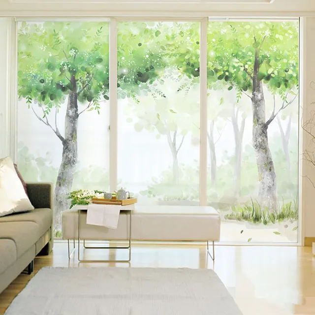 Decorative self adhesive/static cling frosted stained