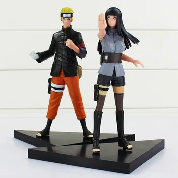

2pcs/set Naruto Anime Uzumaki Naruto + Hyuga Hinata Solid Set PVC Action Figure Model Collection Toy