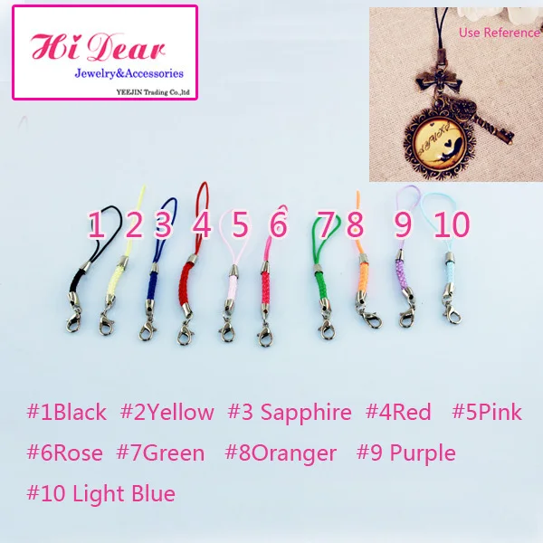 DIY Mobile/Mobilephone/Cellphone Chains/Straps/Key Chains Charms With 12mm Lobster Clasps 72mm Assorted Colors Accessories