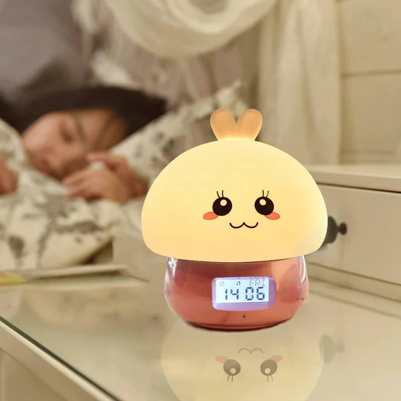 

Message Smart Kids wake up lamp USB rechargable alarm clock with night light