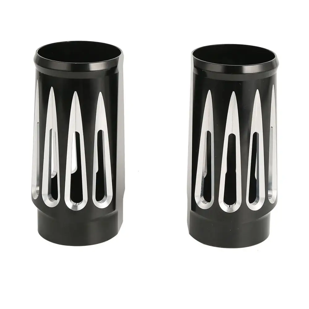 

Motorcycle Pair CNC Billet Fork Slider Covers For Harley 84-13 Touring Electra Street Glide FLHX FLHR