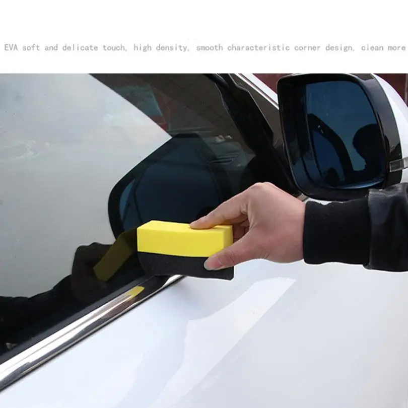 

Wholesale Car Styling Car Accessories 2 PCS UShape Car Tire Waxing Polishing Compound Washing Sponge Cleaning Pad Brush Car Wash