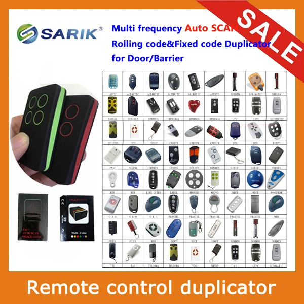 

Hot sale duplicate 60 brand rolling code multi-function 280-868mhz garage door remote control