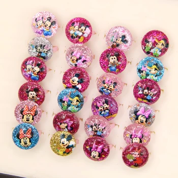 

Jewelry 2017 New Arrival 50pcs Lovely Mix Resin Cartoon Snow Queen Girls Princess giftChildren/Kids Rings Free Shipping