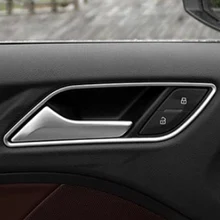 Хромированная Автомобильная внутренняя дверная ручка крышки отделка Стикеры салона Молдинги для Audi A3- аксессуары для автомобиля
