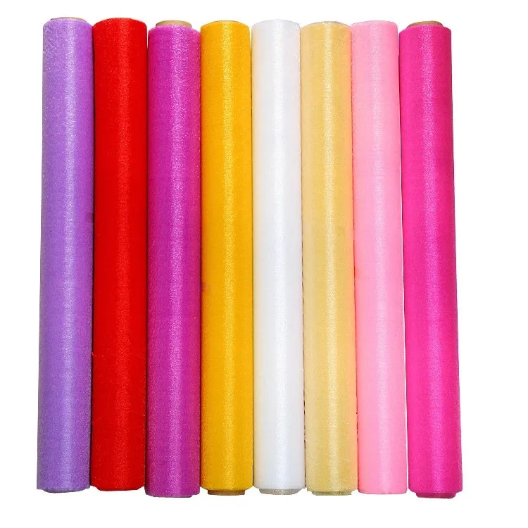 

1.5m width 5 meter Sheer Crystal Chenille Organza Fabric for Wedding ,Cloth,Party Decoration 18 colors to choose A119