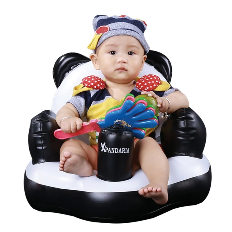 New Baby Inflatable Chair Panda Shape Baby Chair Learn Stool Sofa Chair