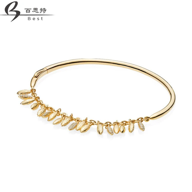 

BEST 100% 925 Sterling Silver 567715CZ SHINE FLOATING GRAINS BANGLE Luxury Exquisite Charming Women Jewelry