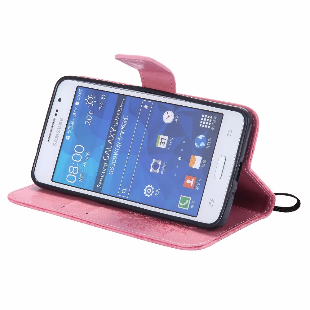 Роскошный чехол с тиснением "Цветок" для Samsung Galaxy Grand Prime G530 G530H Duos SM чехол|case
