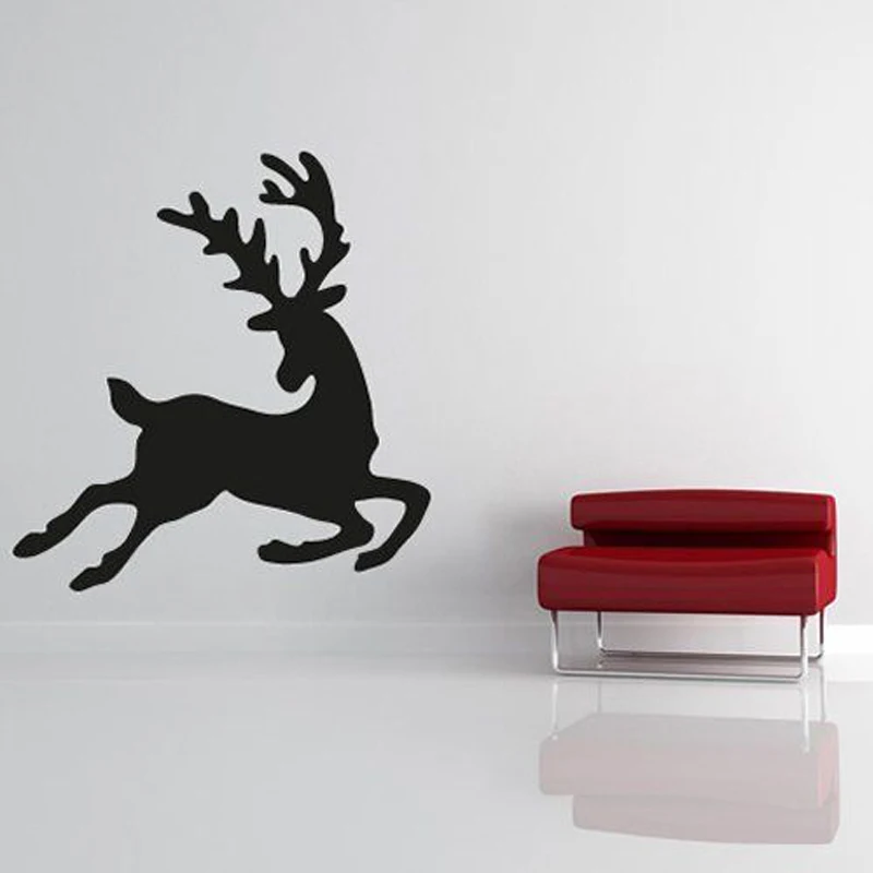 Jumping Reindeer Wall Stickers for Living Room Art Decorations for
