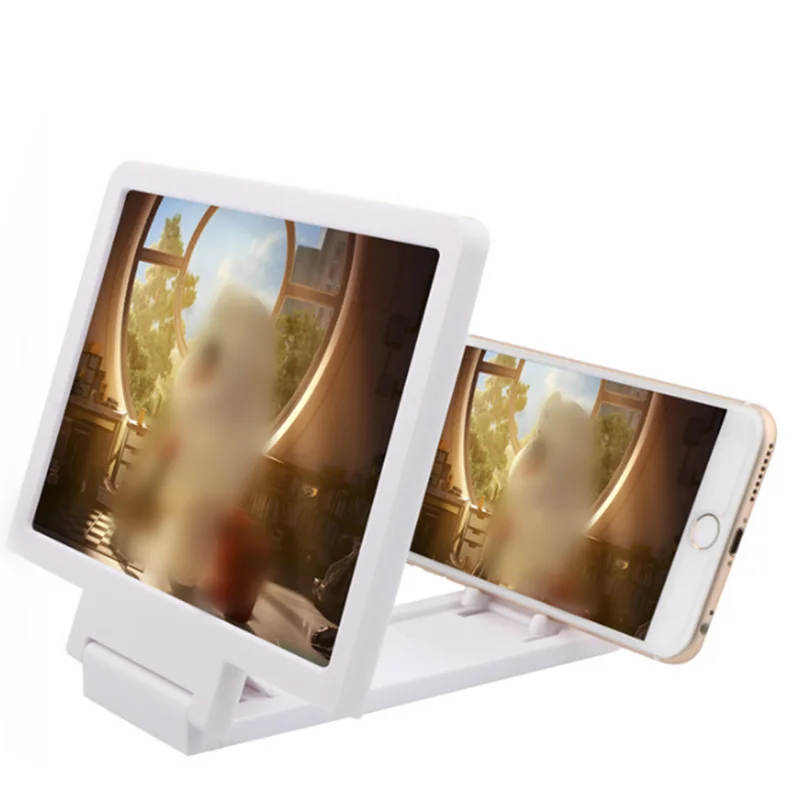 Viwind 14'' Screen Magnifier For Smartphone,Thin Foldable Mobile Phone Holder Stand,HD Blu-ray Phone Screen Amplifier,3D Movies Projector Gadgets Video Game Enlarge For IPhone Android-14'',Black