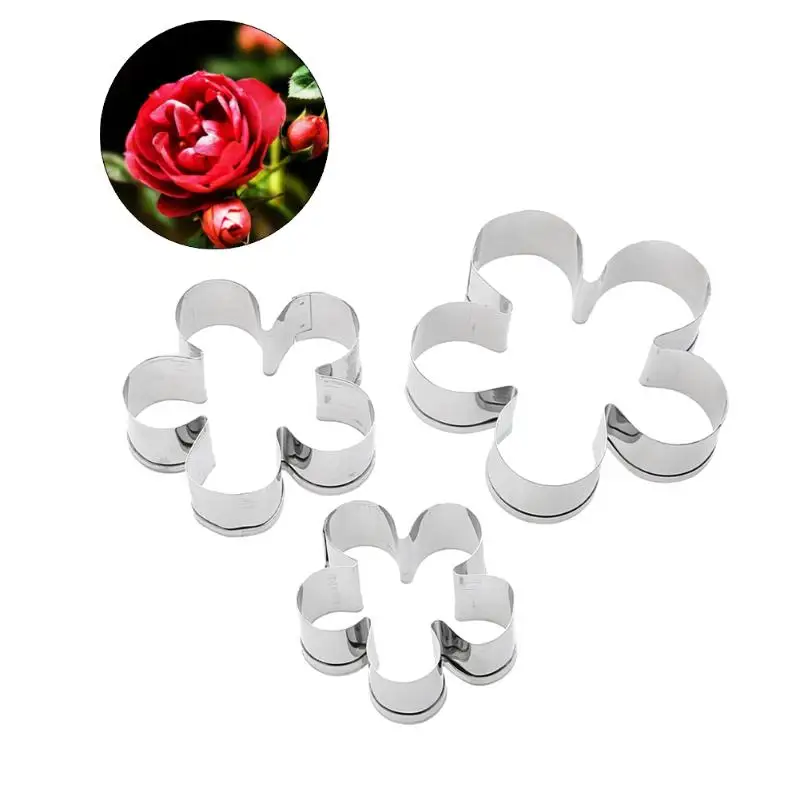 

Stainless Steel Cookie Cutter Fondant Cake Baking Mold Flowers Shape Biscuit Cake Chocolate Decorating Moulds