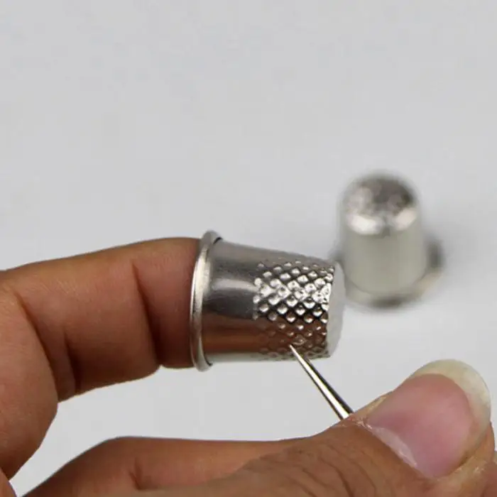 Finger Sewing Grip Shield tector For Pin Needle，Large^\ 10X Metal Thimbles 