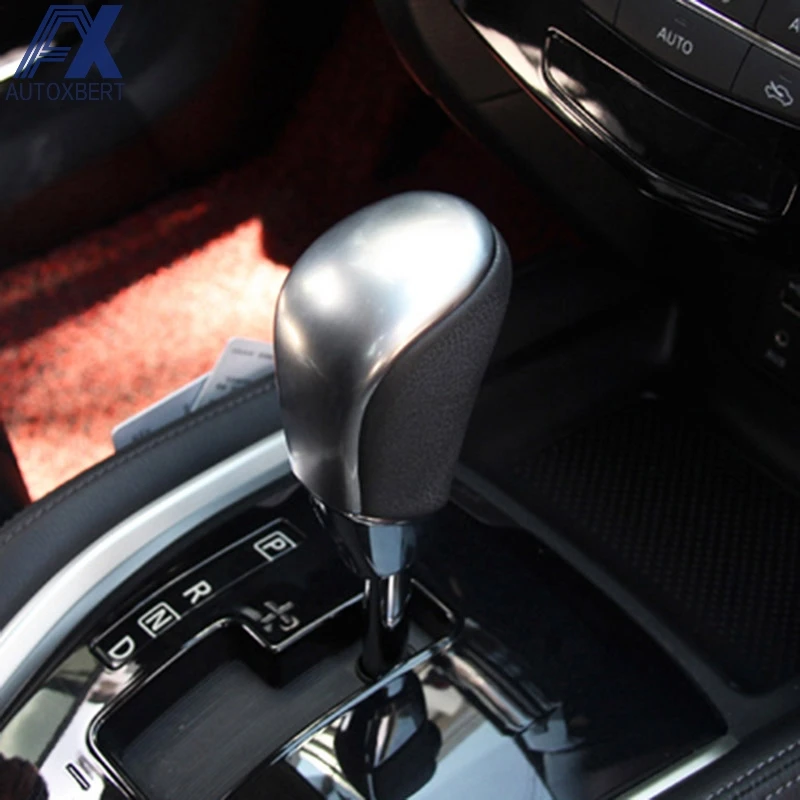 

AX Chrome Center Console AT Gear Shift Knob Cap Cover Trim Lid Sticker Decoration Styling For Nissan Qashqai j11 2014 2015 2016