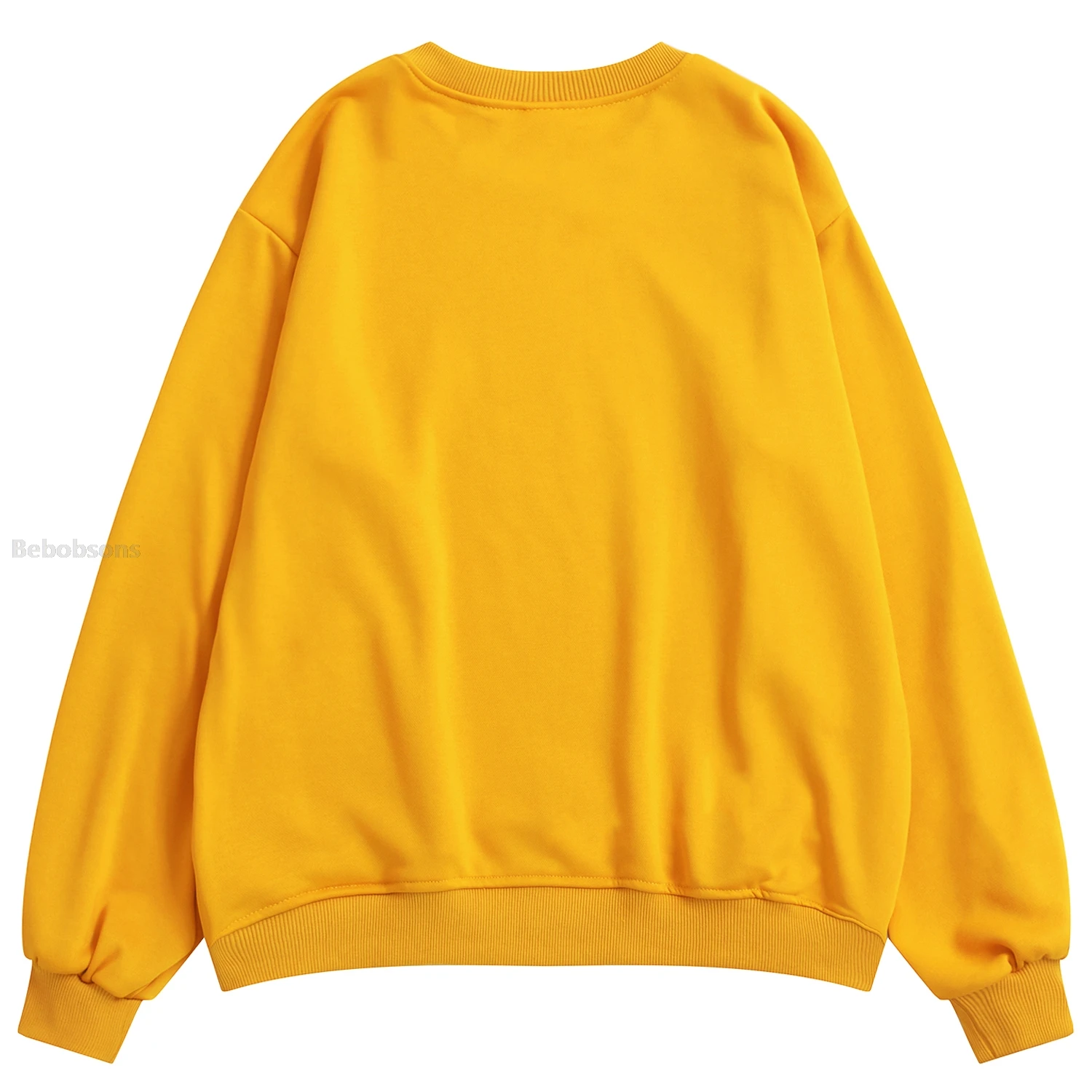 New Design Spring Women Cotton Pullover Sweatshirts Long Sleeve Tong Qu Printed Ladies Loose Hoodies Jumper Tops Yellow Chic