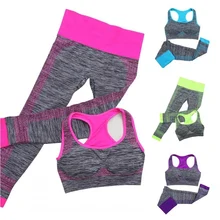 50 шт./лот, для женщин, для йоги, спорта, фитнеса, стрейч, бесшовный бюстгальтер, майка+ штаны, леггинсы, набор, для спортзала, тренировки, эластичная, дышащая, спортивная одежда