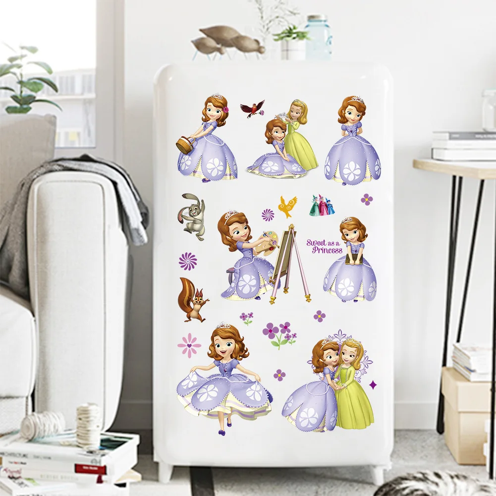 Disney Sophia стикер София украшение принцессы стикер с рисунком из мультфильма детская комната прикроватная наклейка