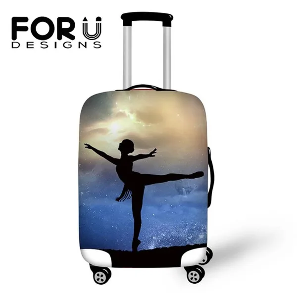 CJ0805 FORUDESIGNS аксессуары для путешествий модные 3D балетные танцы девушки печать Защитная крышка для чемодана пылезащитный эластичный чемодан чехол - Цвет: CJ0805