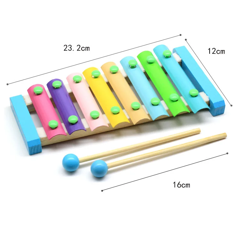 Восьми-тон музыкальный инструмент, игрушка деревянный каркас Стиль Ксилофоны Для детей смешные музыкальные игрушки детские развивающие игрушки подарки