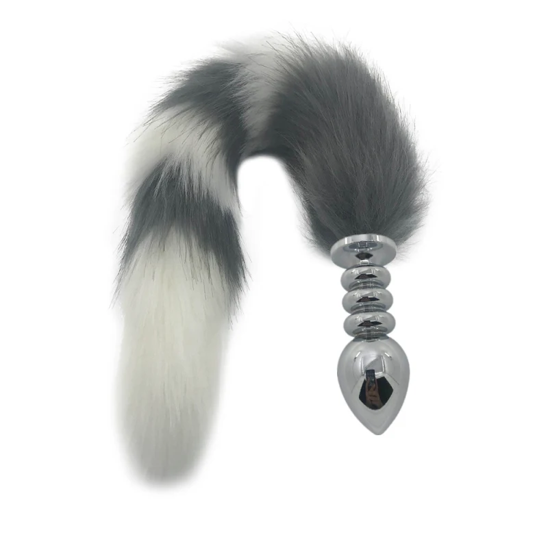Anal Sex Toys Metal Thread Bead Smooth Butt Plug Fox Tail Cosplay Stopper for Women Men H8-220E | Красота и здоровье