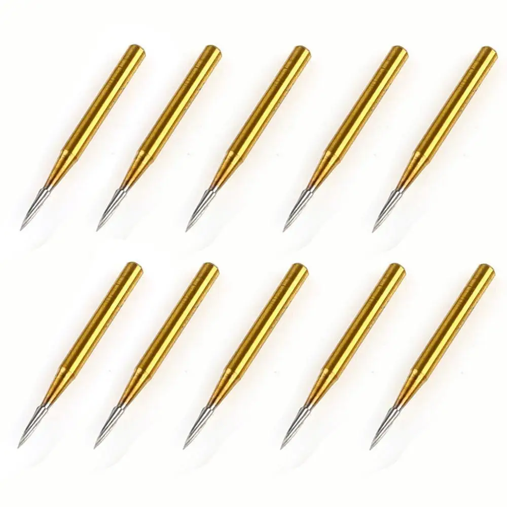 10pcs FG 7901 Dental Tungsten Carbide Burs Golden Trimming & Finishing