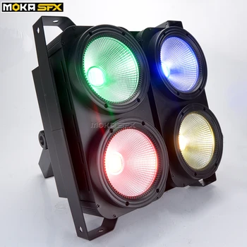 

2pcs/lot 4X100w Stage Audience Blinder Lights Led RGB 3 IN 1 COB Par Lighting DMX LED for Nightclub DJ Wedding Party Decorations